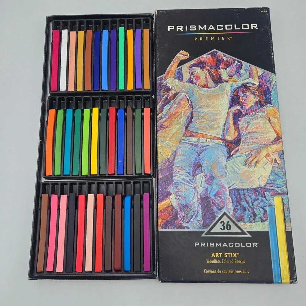 Prismacolor Premier Art Stix Woodless Colored Pencils 36‎ Box Set 2013 Light Use